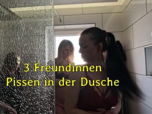 SweetSusiNRW Porno Video: 3 Freundinnen pi**en in der Dusche