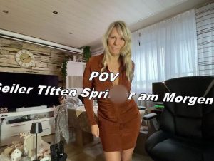 SweetSusiNRW Porno Video: Geiler ti*ten spri**er am Morgen